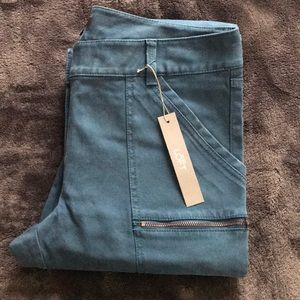 Ann Taylor Lort turquoise skinny jeans in size 8